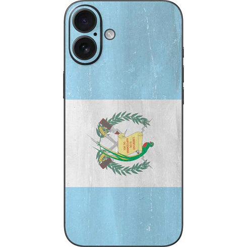 Guatemala Flag Distressed iPhone 16 Plus Skin