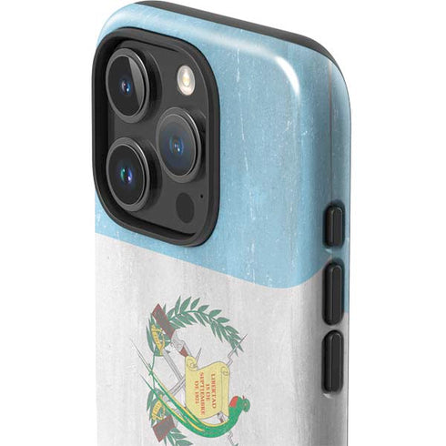 Guatemala Flag Distressed iPhone 16 Pro Impact Case