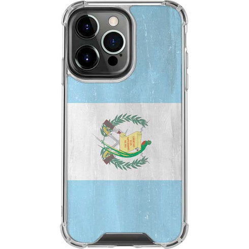 Guatemala Flag Distressed iPhone 16 Pro Max Clear Case