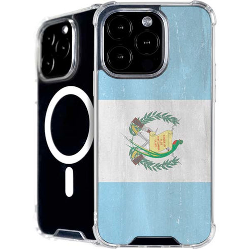 Guatemala Flag Distressed iPhone 16 Pro Max MagSafe Case