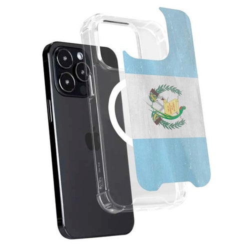 Guatemala Flag Distressed iPhone 16 Pro Max MagSafe Case