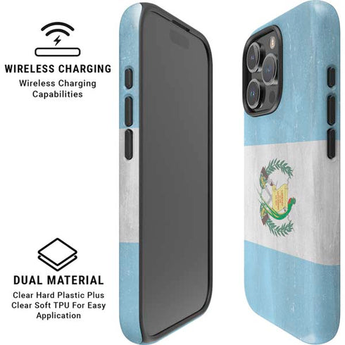 Guatemala Flag Distressed iPhone 16 Pro Max Magsafe Impact Case