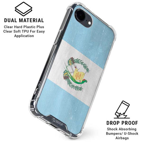Guatemala Flag Distressed iPhone 16e Clear Case