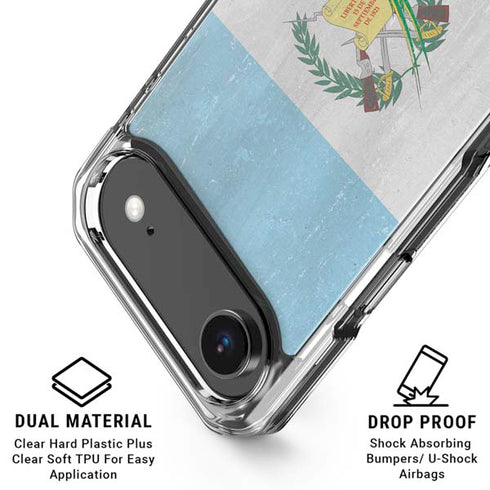 Guatemala Flag Distressed iPhone 17 Air Clear Case