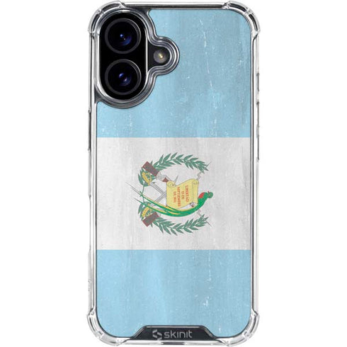 Guatemala Flag Distressed iPhone 17 Clear Case