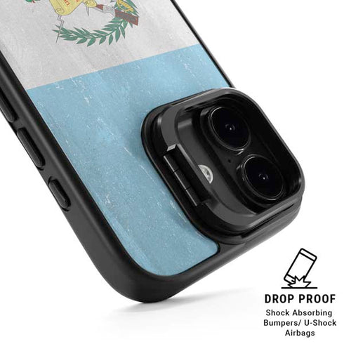 Guatemala Flag Distressed iPhone 17 Kickstand Case