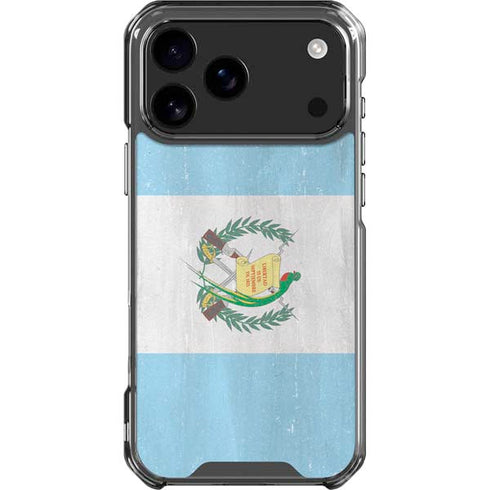 Guatemala Flag Distressed iPhone 17 Pro Max Clear Case