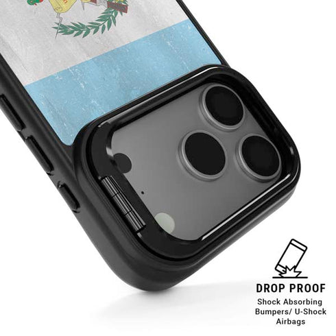 Guatemala Flag Distressed iPhone 17 Pro Max Kickstand Case