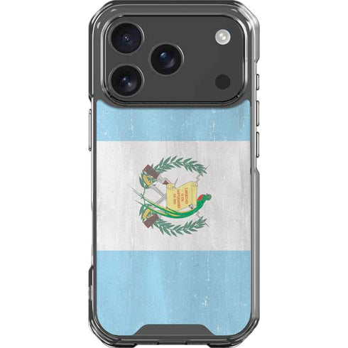Guatemala Flag Distressed iPhone 18 Pro Clear Case