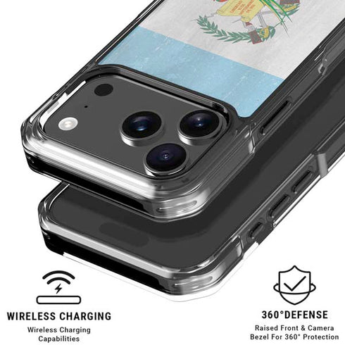 Guatemala Flag Distressed iPhone 18 Pro Clear Case