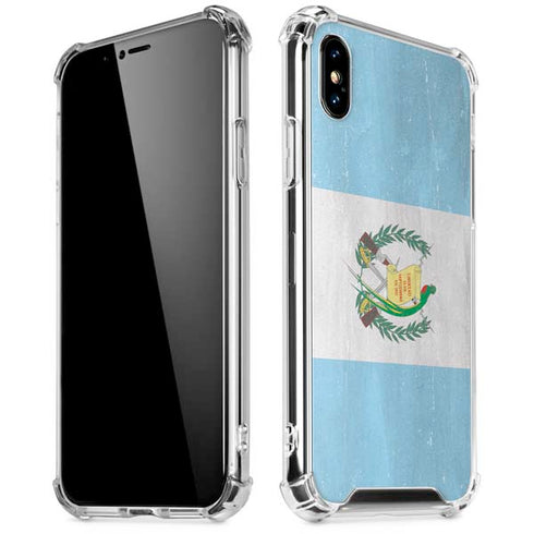 Guatemala Flag Distressed iPhone X/XS Clear Case