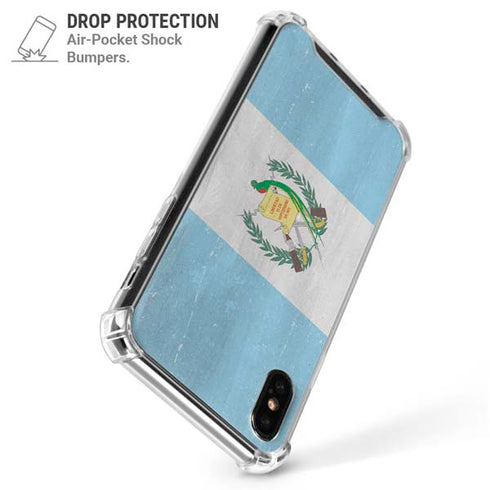 Guatemala Flag Distressed iPhone X/XS Clear Case