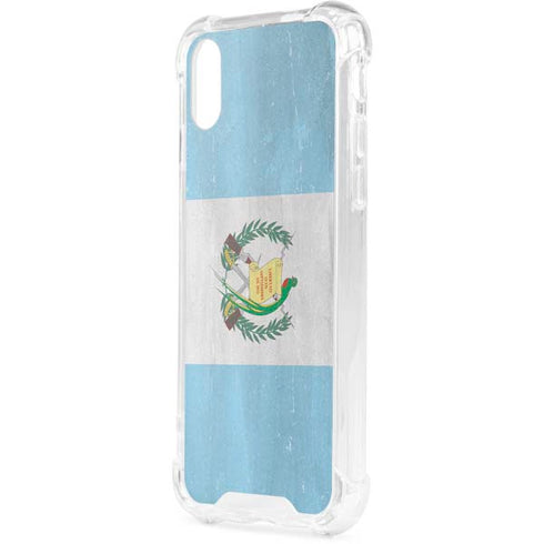 Guatemala Flag Distressed iPhone XS Clear Case