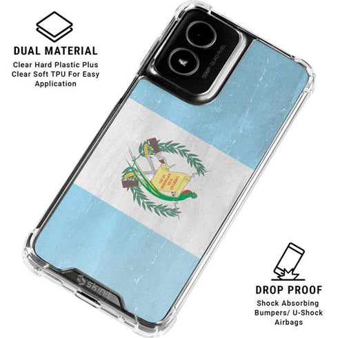 Guatemala Flag Distressed Moto G Power 5G (2024) Clear Case