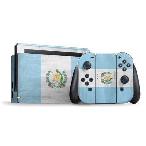 Guatemala Flag Distressed Nintendo Skins