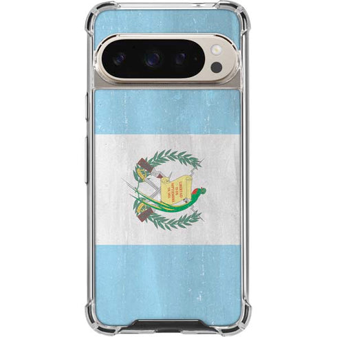 Guatemala Flag Distressed Pixel 9 Pro XL Clear Case