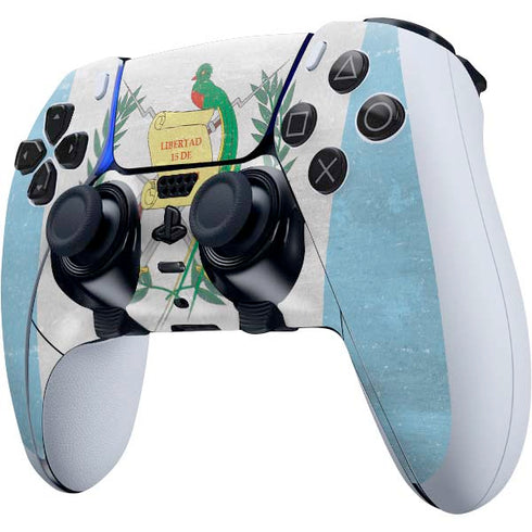 Guatemala Flag Distressed PS5 DualSense Edge Pro Controller Skin