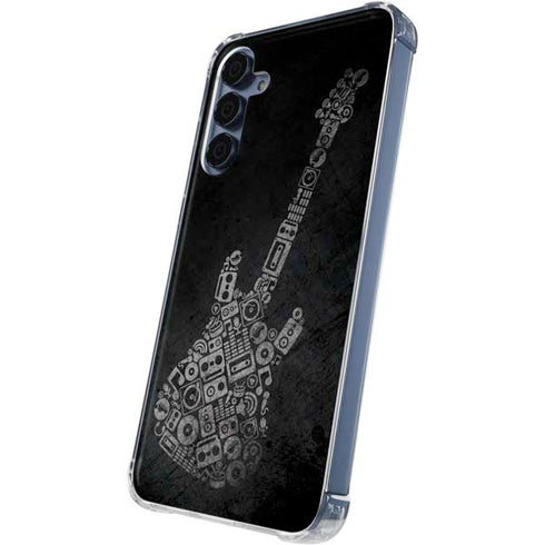 Guitar Pattern Galaxy A55 5G Clear Case