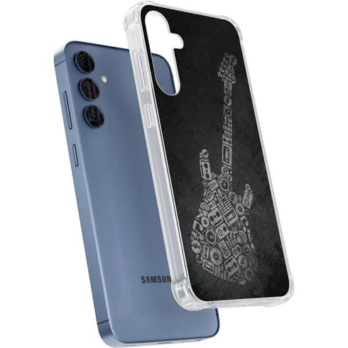 Guitar Pattern Galaxy A55 5G Clear Case