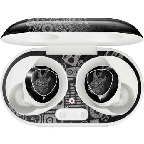 Guitar Pattern Galaxy Buds Plus Skin