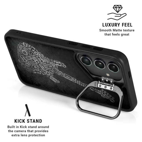 Guitar Pattern Galaxy S25 Kickstand Case