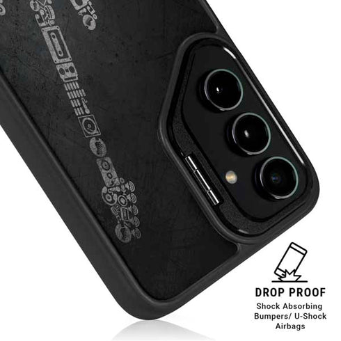 Guitar Pattern Galaxy S25 Kickstand Case