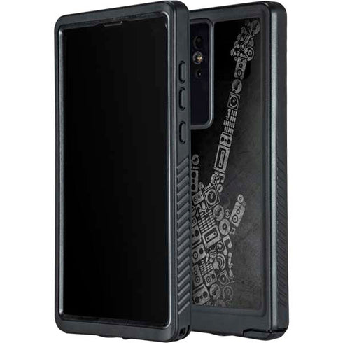 Guitar Pattern Galaxy S24 Ultra Waterproof Case