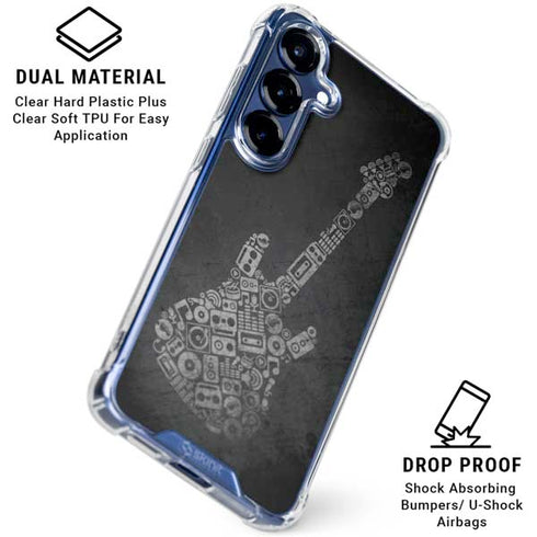 Guitar Pattern Galaxy S25 Plus Clear Case