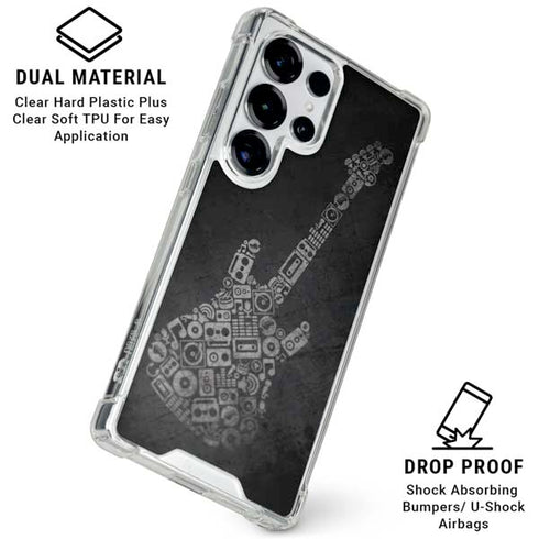 Guitar Pattern Galaxy S26 Ultra Clear Case