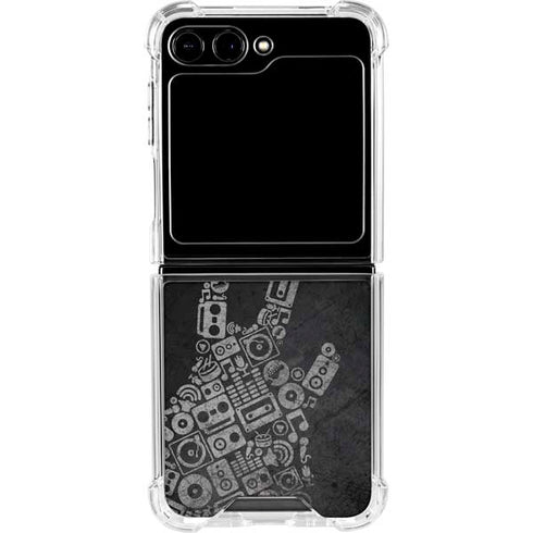 Guitar Pattern Galaxy Z Flip6 Clear Case
