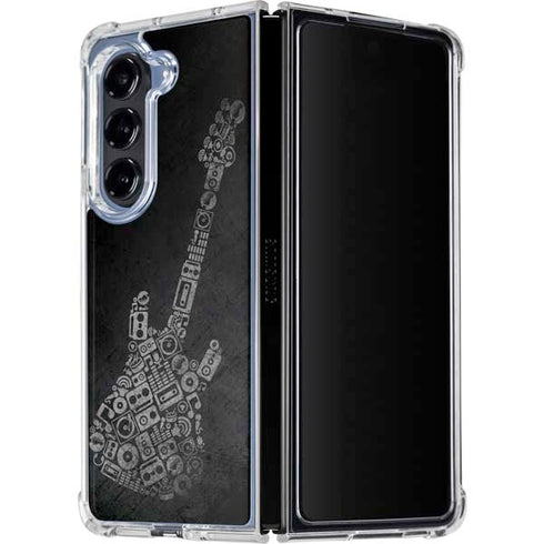 Guitar Pattern Galaxy Z Fold5 5G Clear Case