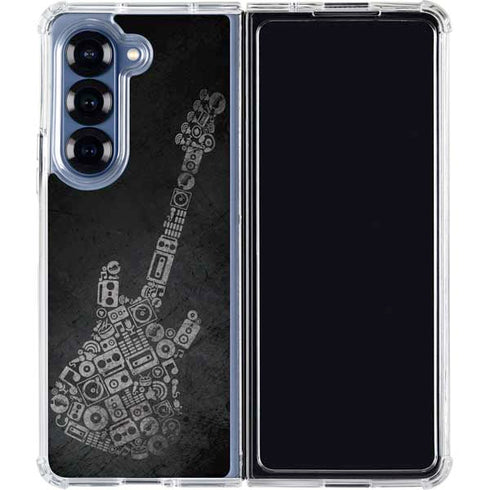 Guitar Pattern Galaxy Z Fold6 Clear Case