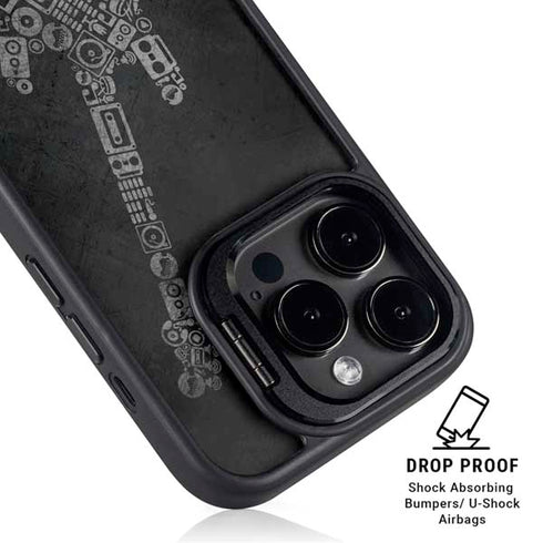 Guitar Pattern iPhone 13 Pro Max Kickstand Case