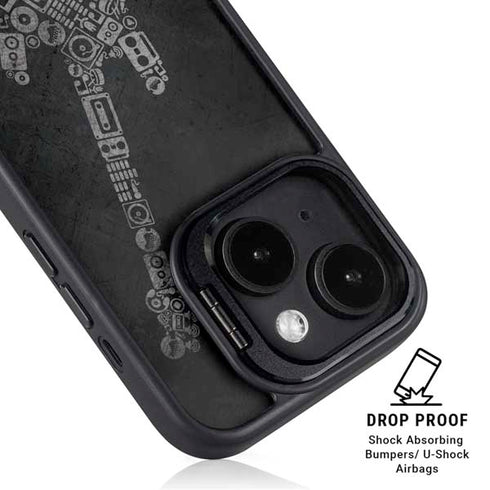 Guitar Pattern iPhone 14 Plus Kickstand Case