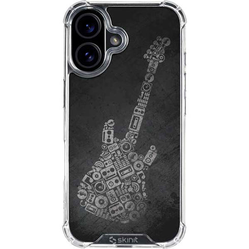 Guitar Pattern iPhone 16 Clear Case