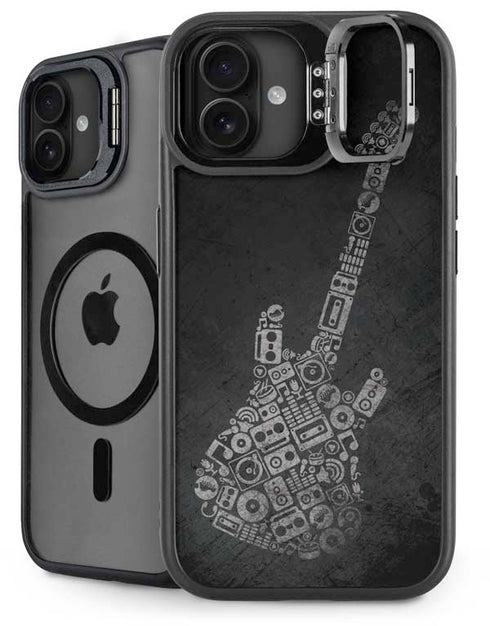 Guitar Pattern iPhone 16 Kickstand Case
