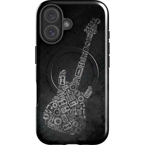 Guitar Pattern iPhone 16 Magsafe Impact Case