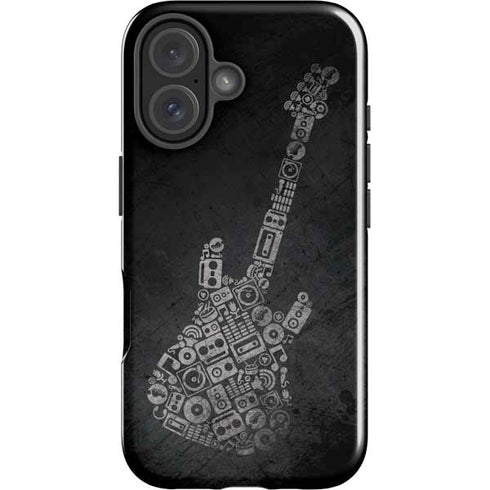 Guitar Pattern iPhone 16 Plus Impact Case