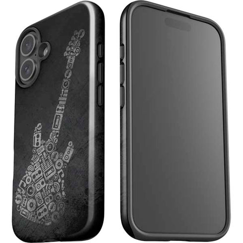 Guitar Pattern iPhone 16 Plus Impact Case