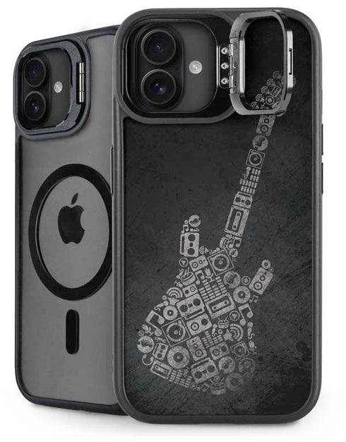 Guitar Pattern iPhone 16 Plus Kickstand Case