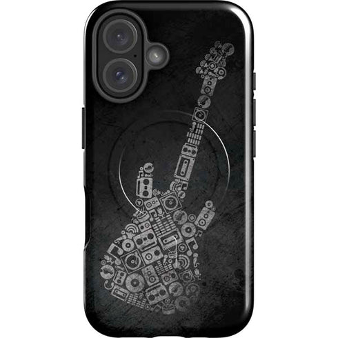 Guitar Pattern iPhone 16 Plus Magsafe Impact Case