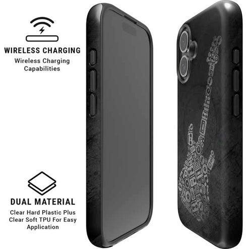 Guitar Pattern iPhone 16 Plus Magsafe Impact Case