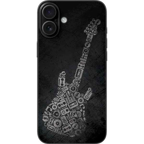 Guitar Pattern iPhone 16 Plus Skin