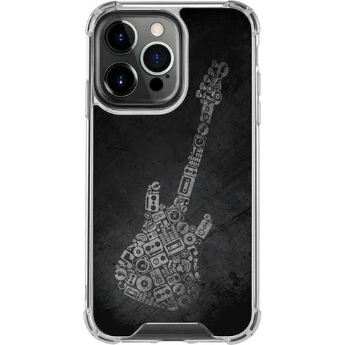 Guitar Pattern iPhone 16 Pro Clear Case