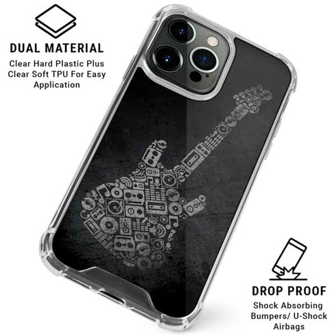 Guitar Pattern iPhone 16 Pro Clear Case