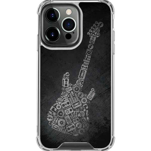 Guitar Pattern iPhone 16 Pro Max Clear Case