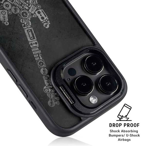 Guitar Pattern iPhone 16 Pro Max Kickstand Case