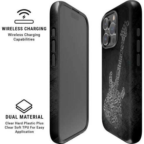 Guitar Pattern iPhone 16 Pro Max Magsafe Impact Case