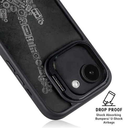 Guitar Pattern iPhone 16e Kickstand Case
