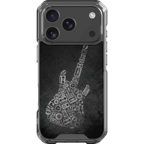 Guitar Pattern iPhone 18 Pro Clear Case